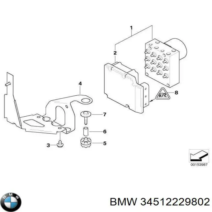 Блок АБС гідравлічний BMW 34512229802 ціна, від 1679.21 USD
