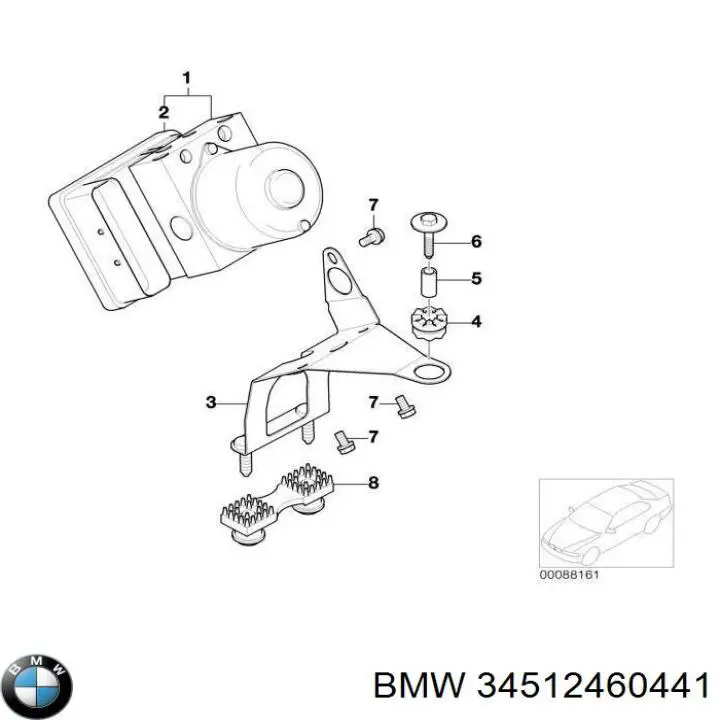 Блок АБС гідравлічний BMW 34512460441 ціна, від 93.12 USD