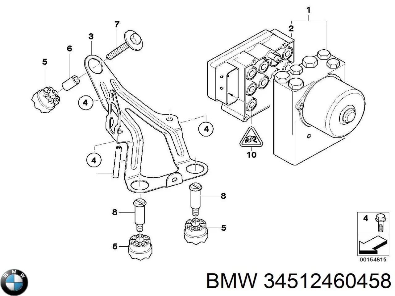 34512460458 BMW Блок управління АБС (ABS)