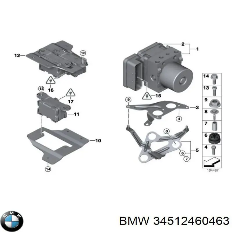 Насос АБС (ABS) головного гальмівного циліндру BMW 34512460463 ціна, від 69.43 USD