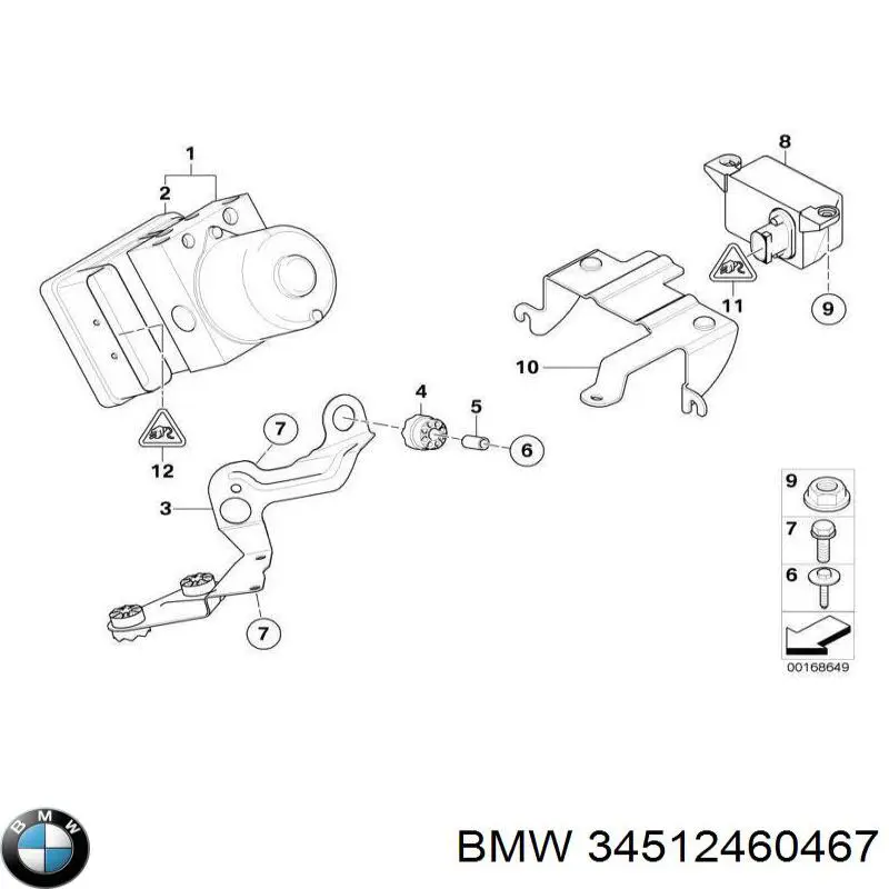 Блок АБС гідравлічний BMW 34512460467 ціна, від 2291.53 USD