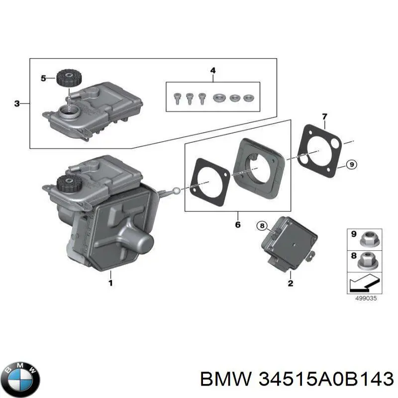 34515A0B143 BMW Підсилювач гальм вакуумний