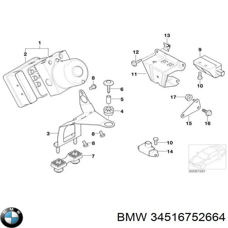  BMW 34516752664 ціна, від 8.87 USD