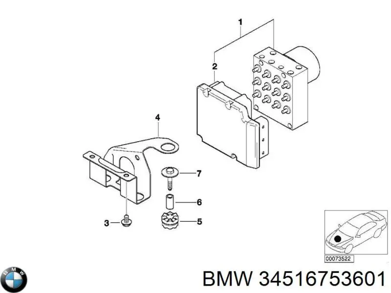 Блок АБС гідравлічний BMW 34516753601 ціна, від 38.02 USD
