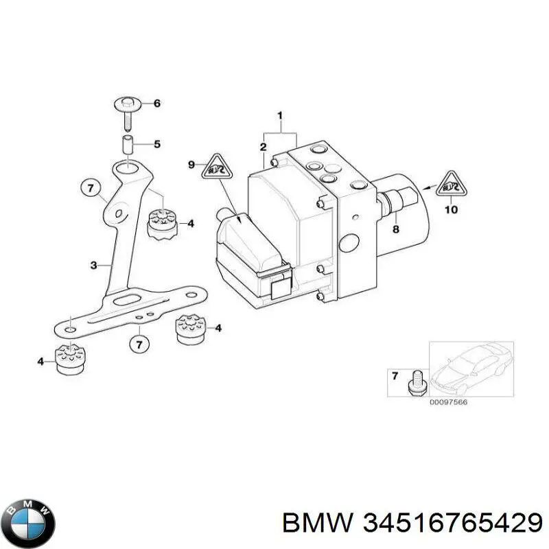 34516765429 BMW блок керування абс (abs)