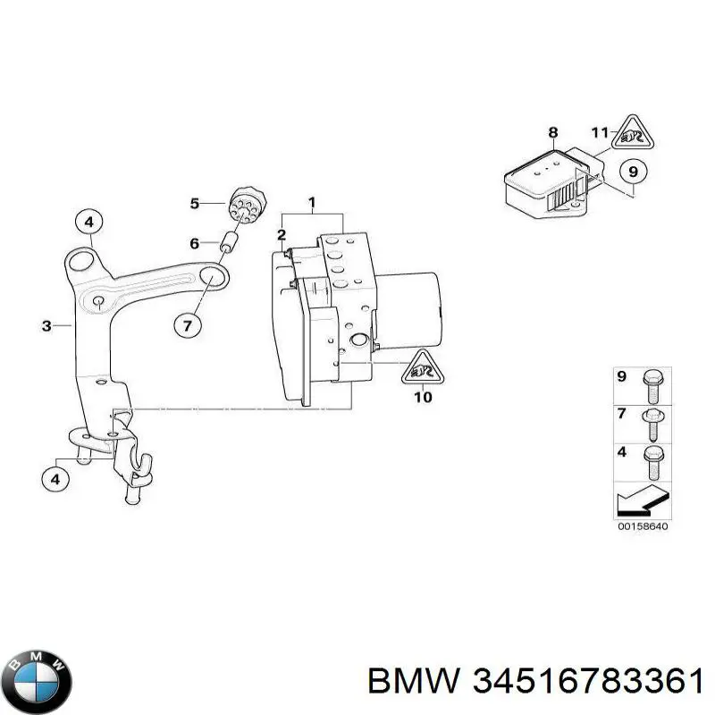 34516783361 BMW блок керування абс (abs)