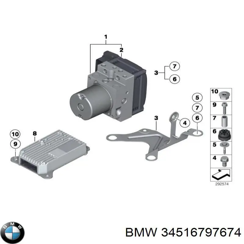 Блок АБС гідравлічний BMW 34516853406 ціна, від 218.55 USD