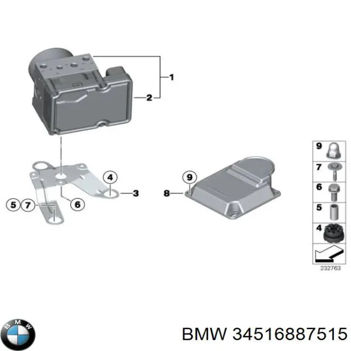 34516881178 BMW Блок управління АБС (ABS)