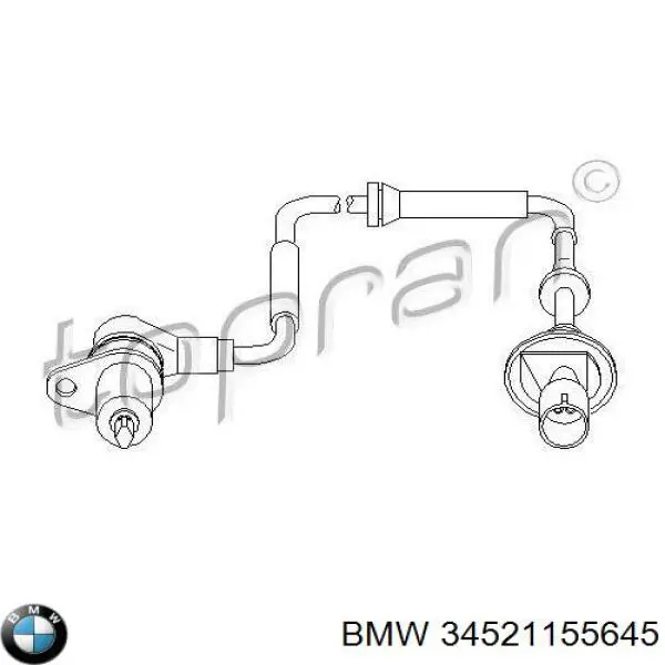 Датчик ABS передній BMW 34521155645 ціна, від 22.94 USD