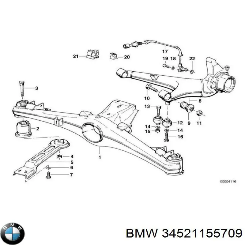  Датчик АБС (ABS) задній, лівий BMW 5 