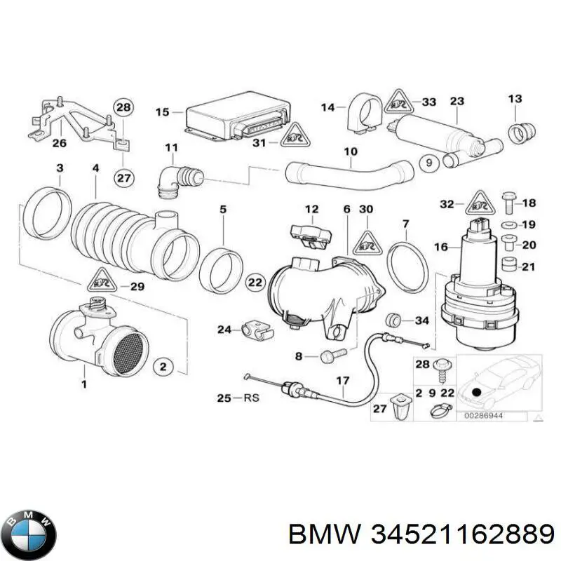  BMW 34521162889 ціна, від 44.34 USD