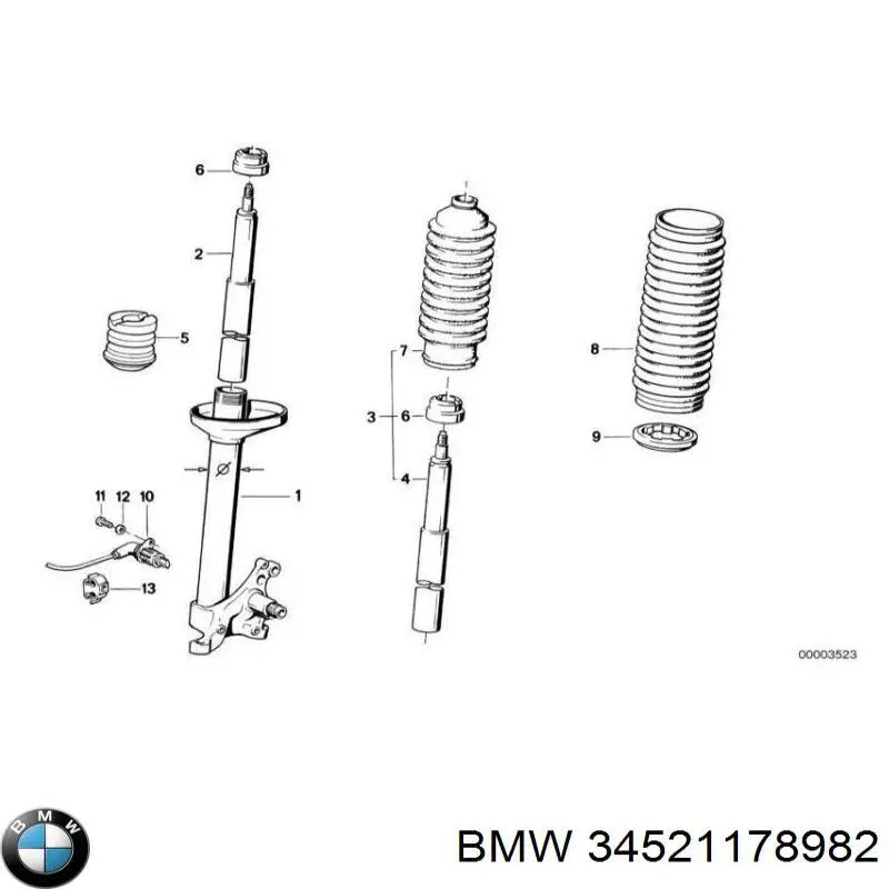 Купити 34521178982 BMW Передній правий датчик абс