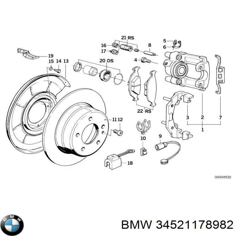  Датчик АБС (ABS) передній, правий BMW 3 