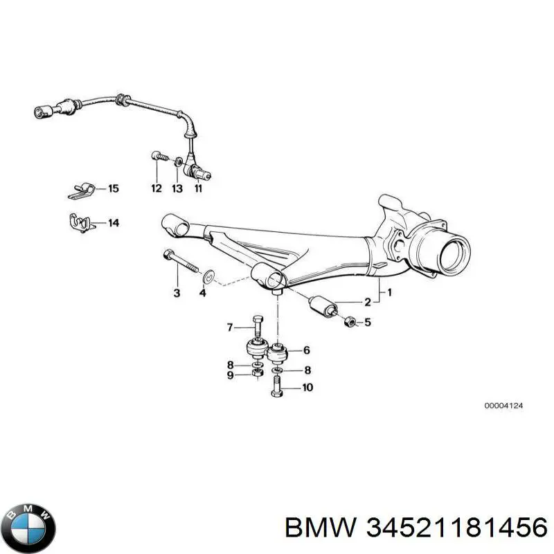 Датчик АБС (ABS) задній BMW 34521181456 ціна, від 186.85 USD