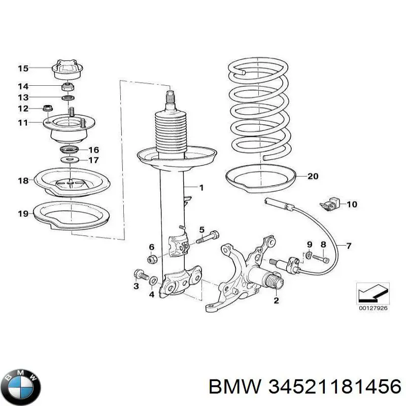 Датчик АБС (ABS) задній 34521179830 BMW