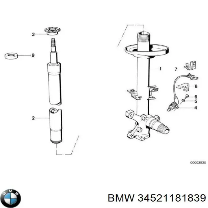 34521181839 BMW Датчик АБС