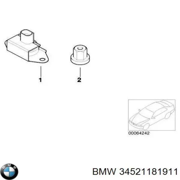 Купити 34521181911 BMW Датчик АБС (ABS) передній