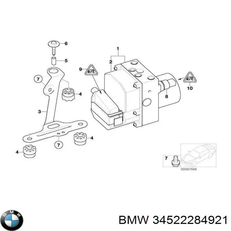 Блок АБС гідравлічний BMW 34522284921 ціна, від 514.29 USD