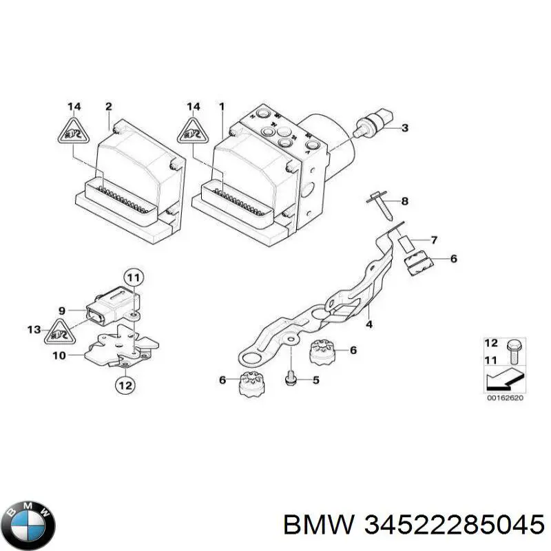 34522285045 BMW Модуль керування (ЕБУ) АБС (ABS)