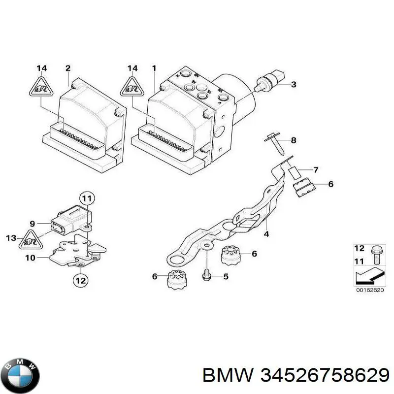 34526758629 BMW Модуль керування (ЕБУ) АБС (ABS)
