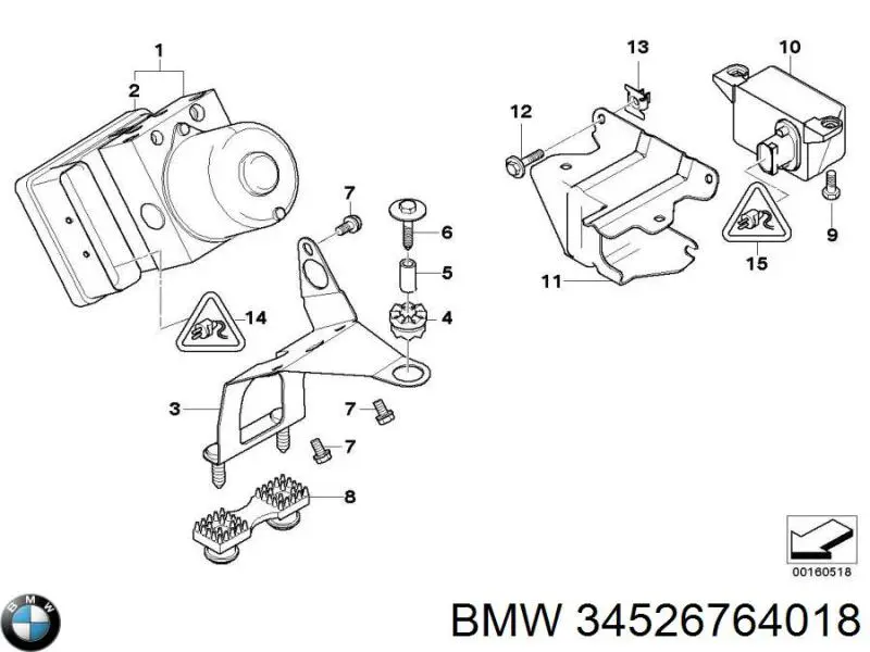 Купити 34526764018 BMW Датчик поздовжнього прискорення