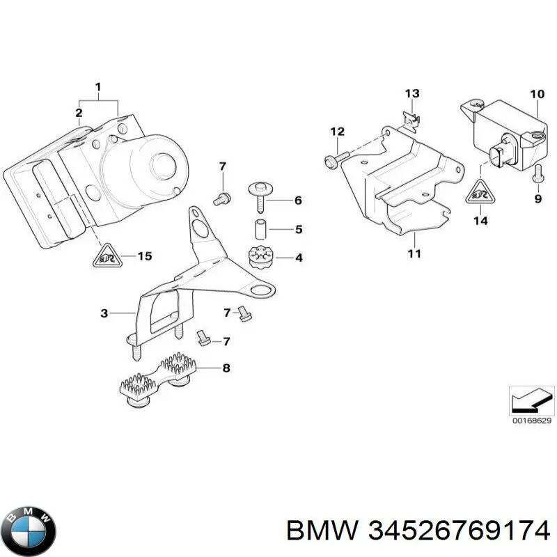 Датчик поздовжнього прискорення BMW 34526769174 ціна, від 994.84 USD