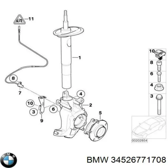 Датчик ABS передній BMW 34526771708 ціна, від 12.67 USD