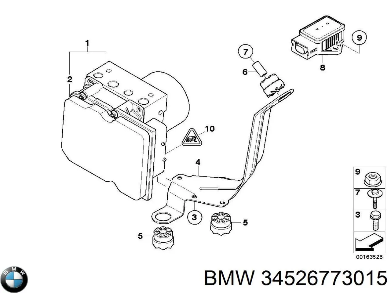 Модуль керування (ЕБУ) АБС (ABS) на BMW X5 (E53)