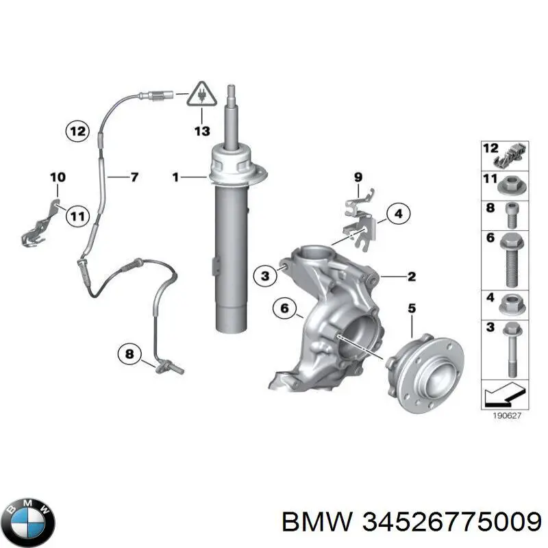 Датчик ABS передній BMW 34526775009 ціна, від 31.97 USD