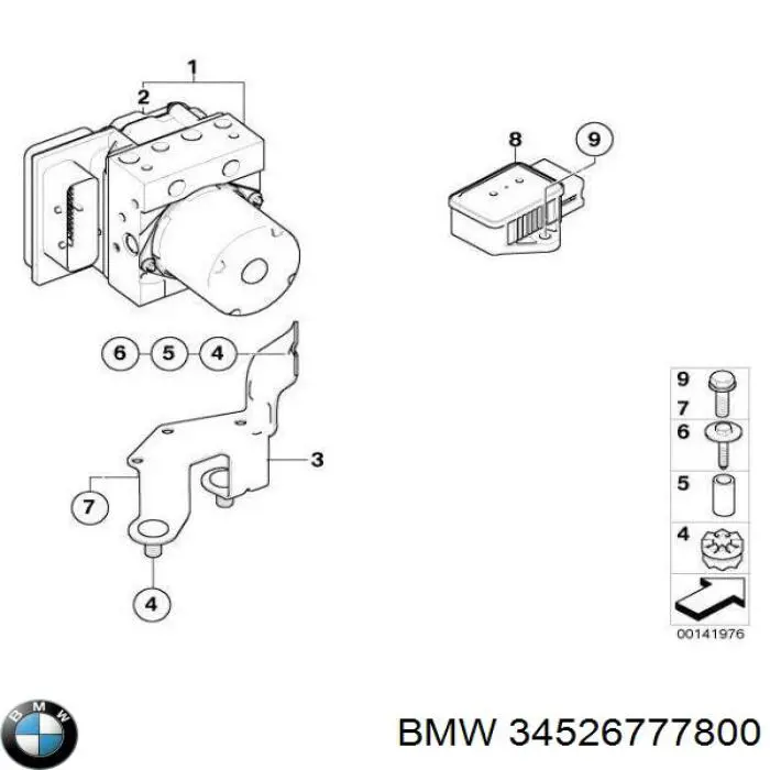 Модуль (блок ЕБУ) управління АБС (ABS) BMW 34526777800 ціна, від 713.10 USD