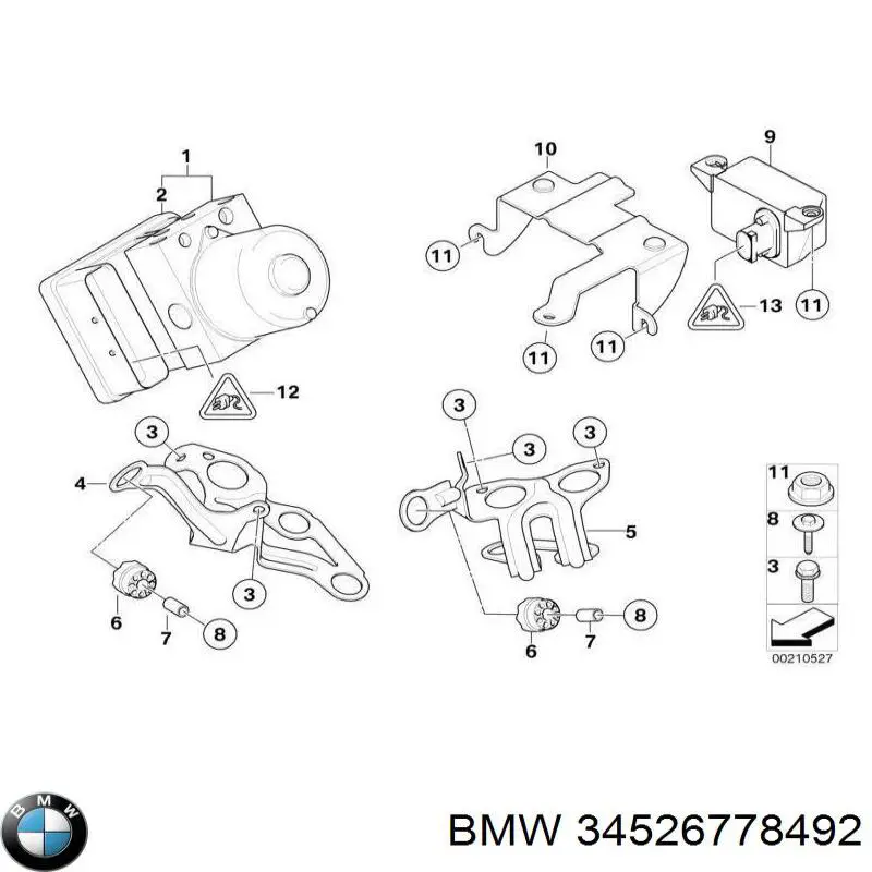 34522460456 BMW Блок управління АБС (ABS)