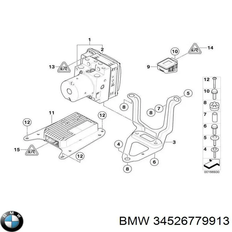34526779913 BMW Датчик поздовжнього прискорення