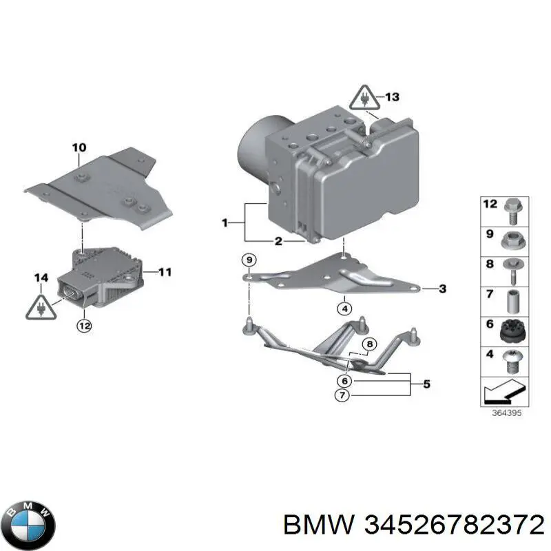 6782372 BMW Датчик поперечного прискорення (ESP)