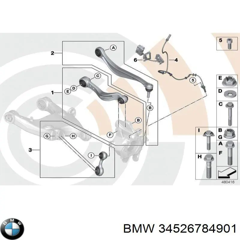 Купити 6784901 BMW Датчик АБС (ABS) задній