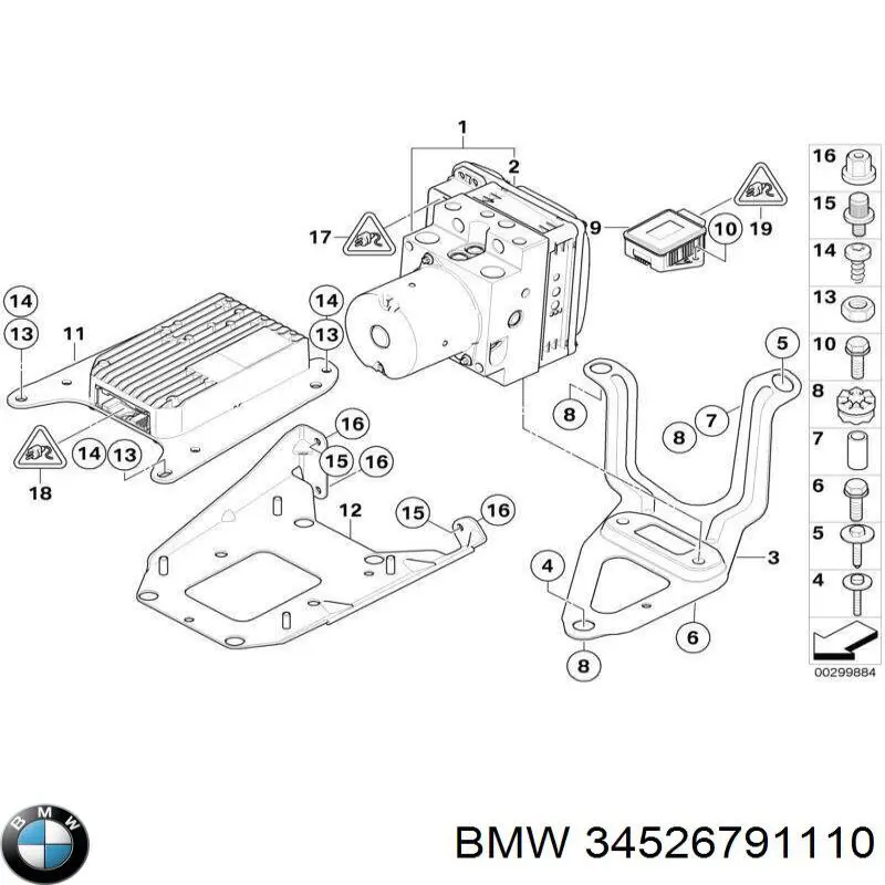 Купити 34526791110 BMW Модуль (блок ЕБУ) управління АБС (ABS)