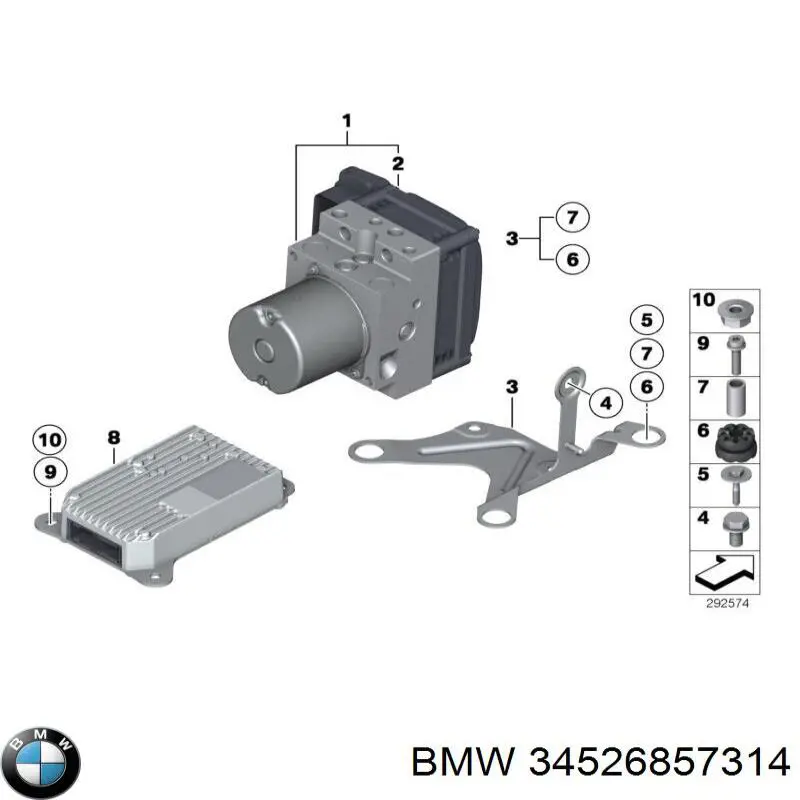 Модуль-процесор керування подушки безпеки BMW 34526857314 ціна, від 38.00 USD