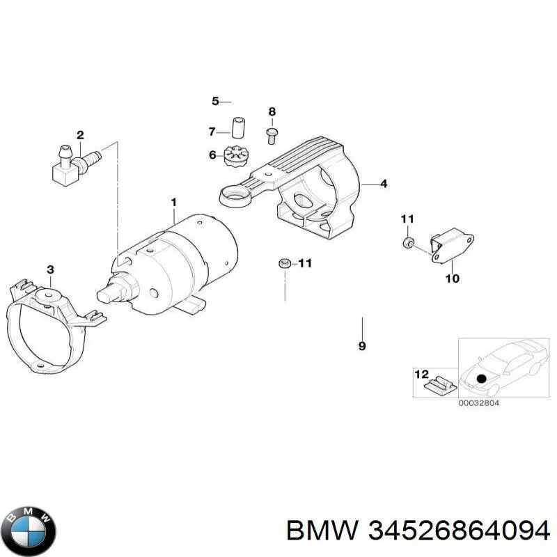 Купити 34526864094 BMW Датчик поздовжнього прискорення