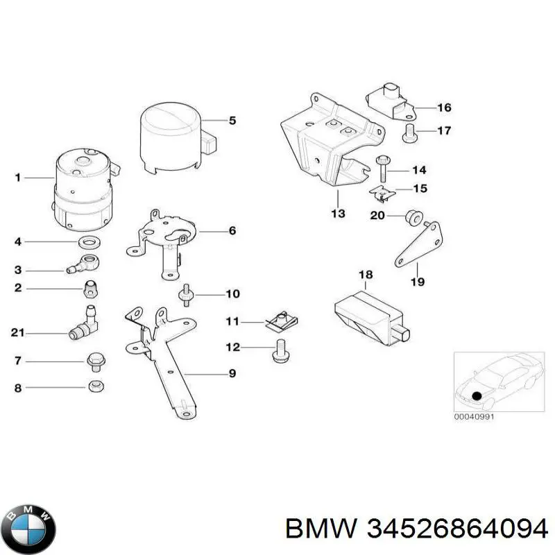 Датчик поздовжнього прискорення BMW 34526864094 ціна, від 1009.54 USD