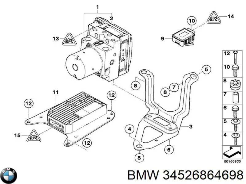 Елементи АБС BMW 34526864698 ціна, від 20.17 USD