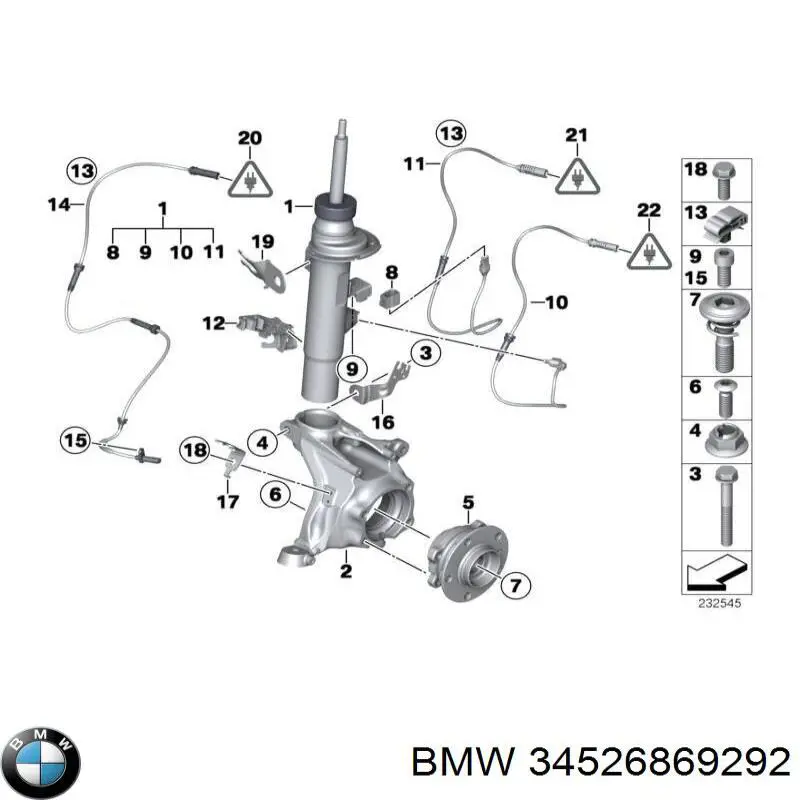 Купити 34526869292 BMW Датчик АБС (ABS) передній