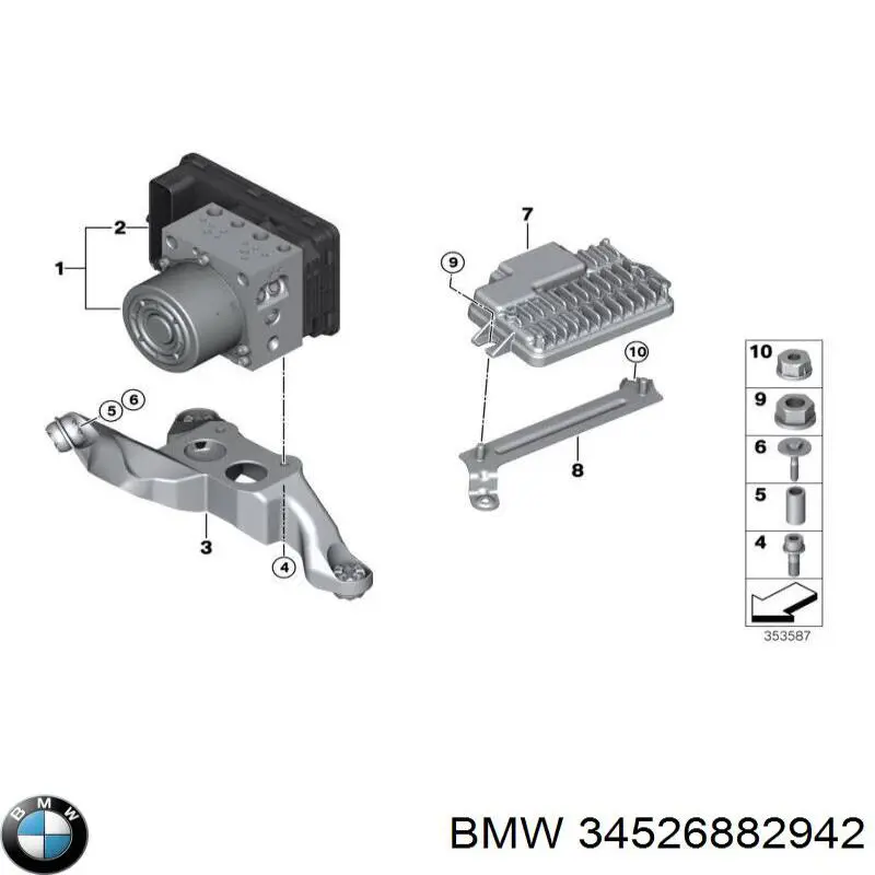 Модуль керування (ЕБУ) АБС (ABS) 34509505275 BMW