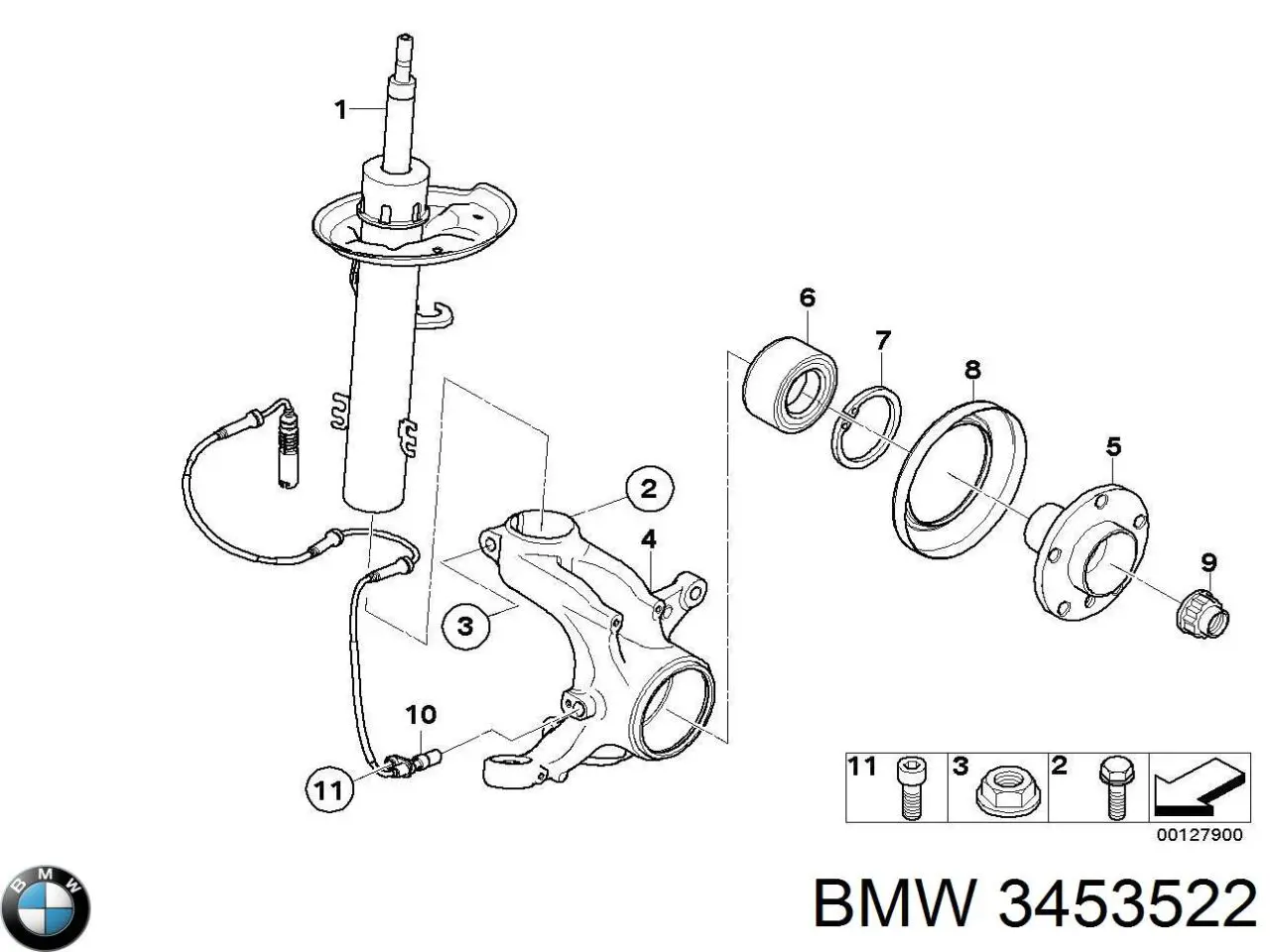3453522 BMW Амортизатор передньої підвіски