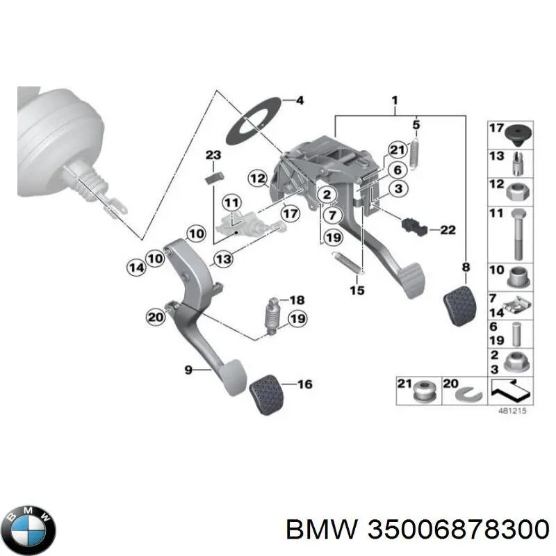 Купити 35006878300 BMW Педаль зчеплення
