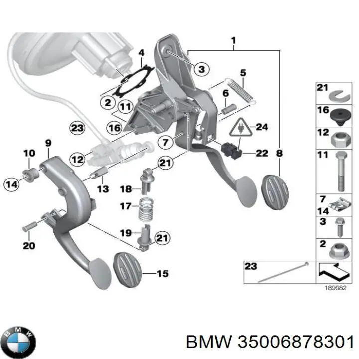 35316762250 BMW Педаль зчеплення