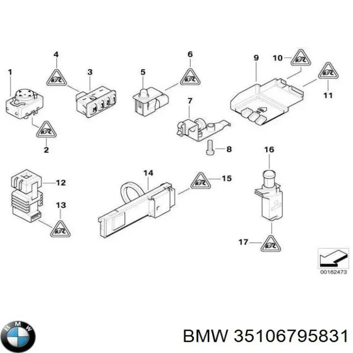 Педаль гальма BMW 35106795831 ціна, від 42.78 USD