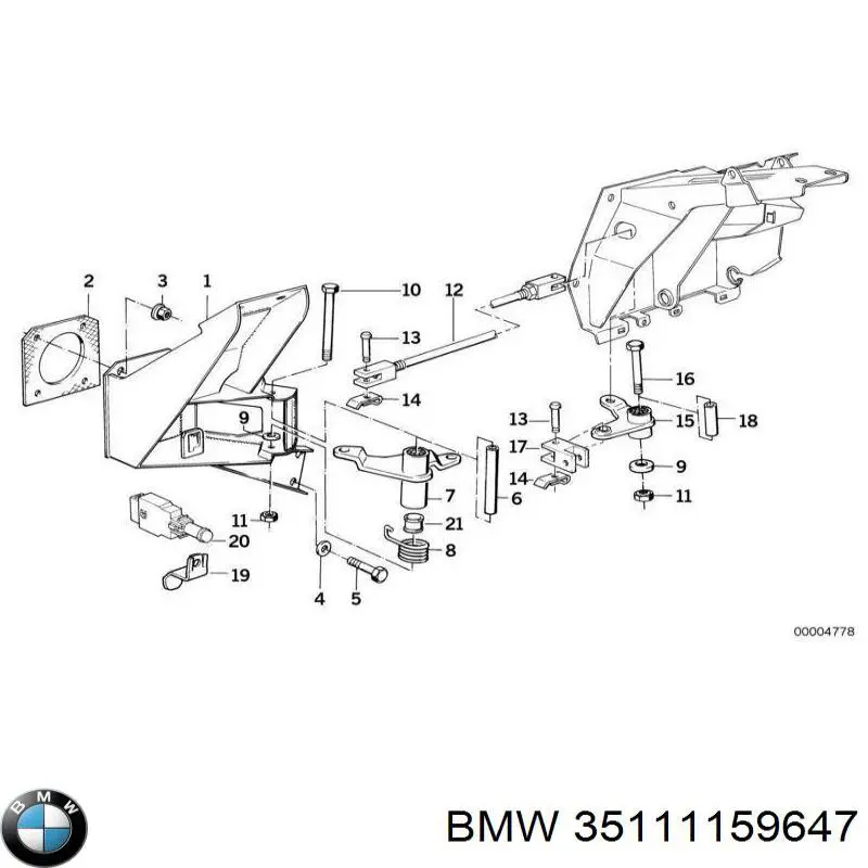 Купити 35111159647 BMW Кронштейн педалей, педальний вузол