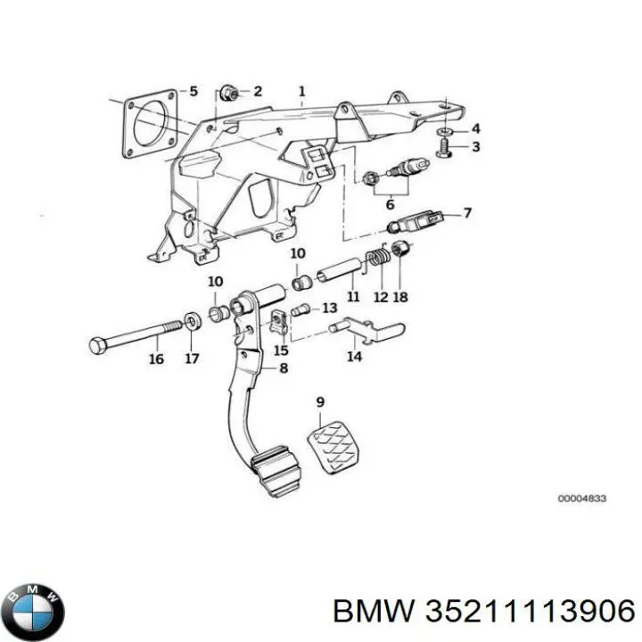 Накладка педалі гальма 7003500 Autotechteile