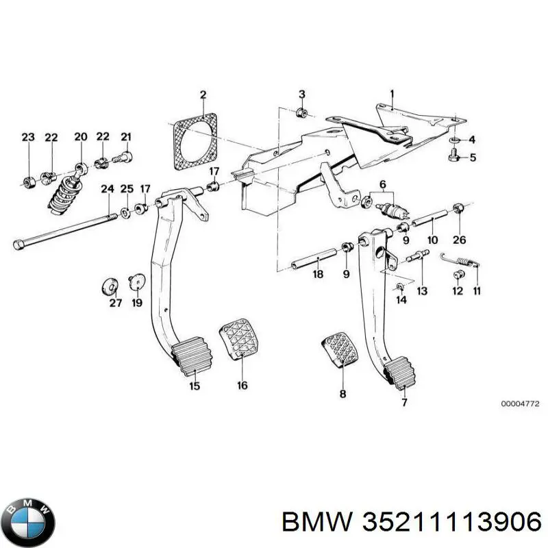 Накладка педалі гальма Autotechteile 7003500 ціна, від 3.33 USD