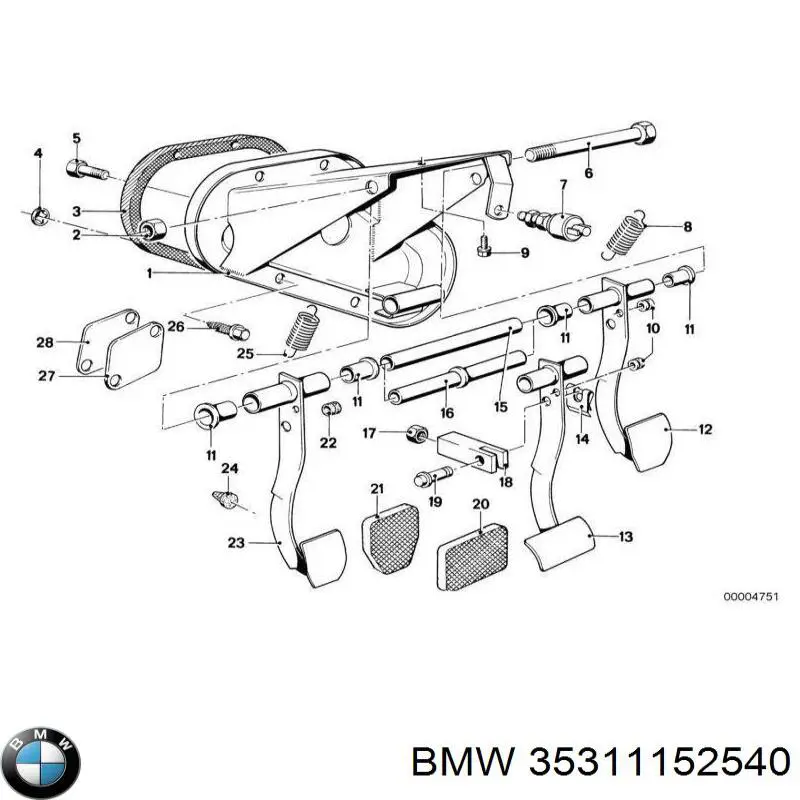 Ремкомплект стартера 35311152540 BMW