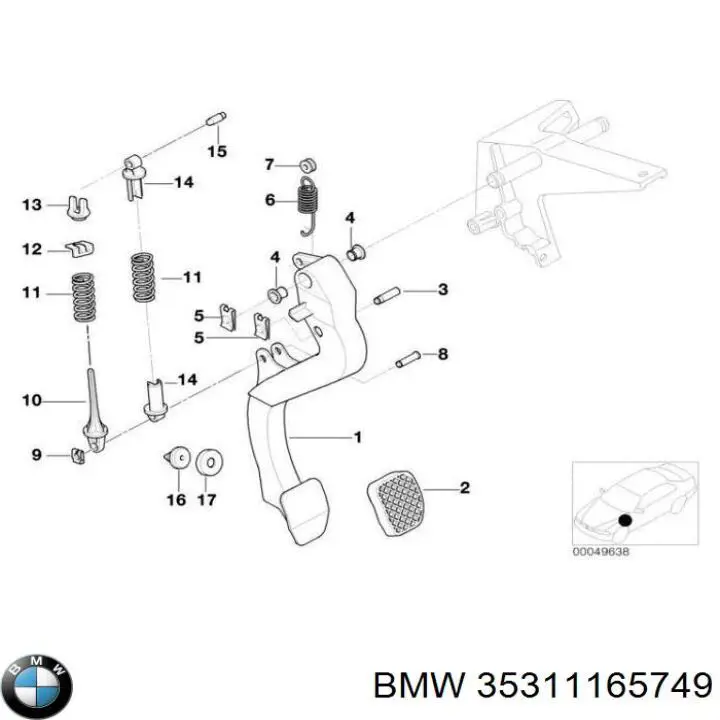  BMW 35311165749 ціна, від 45.87 USD